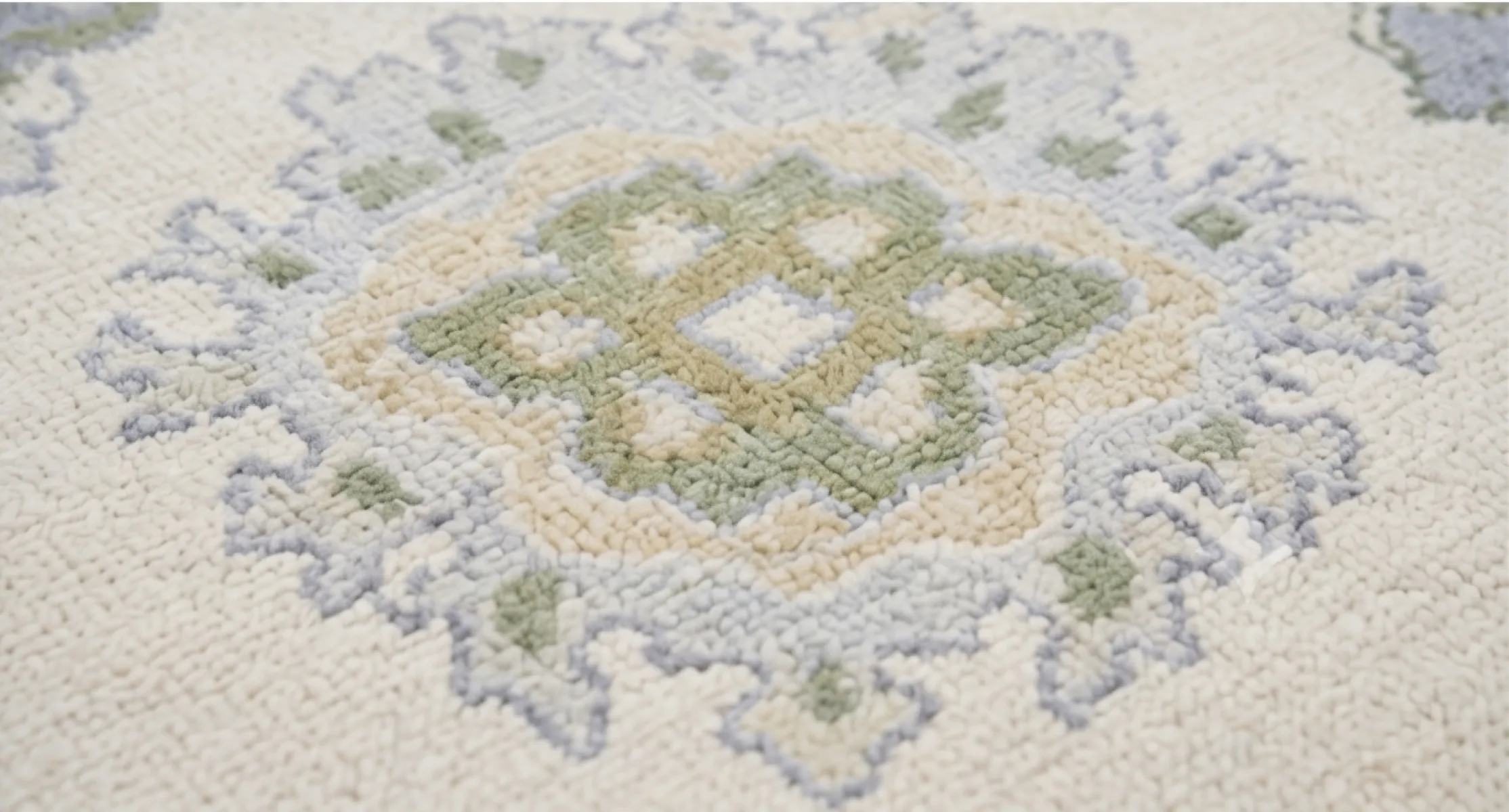 Hand-Knotted Modern Oushak Rug