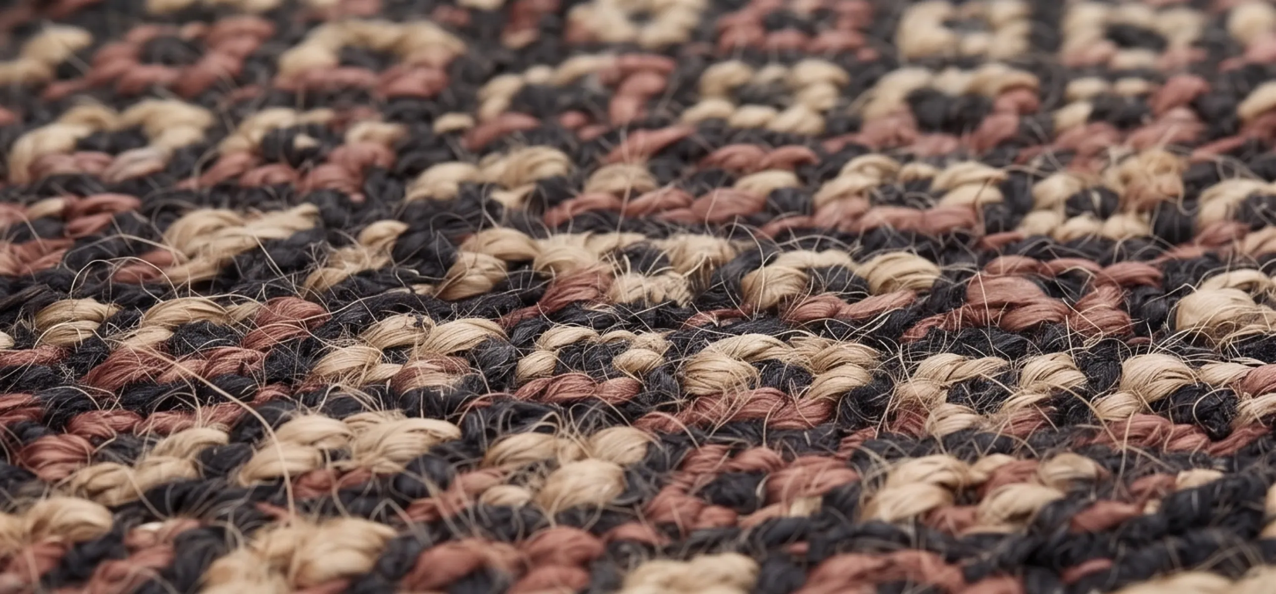 Black Eyes Hand Woven Jute & Cotton Rug - Black & Brown