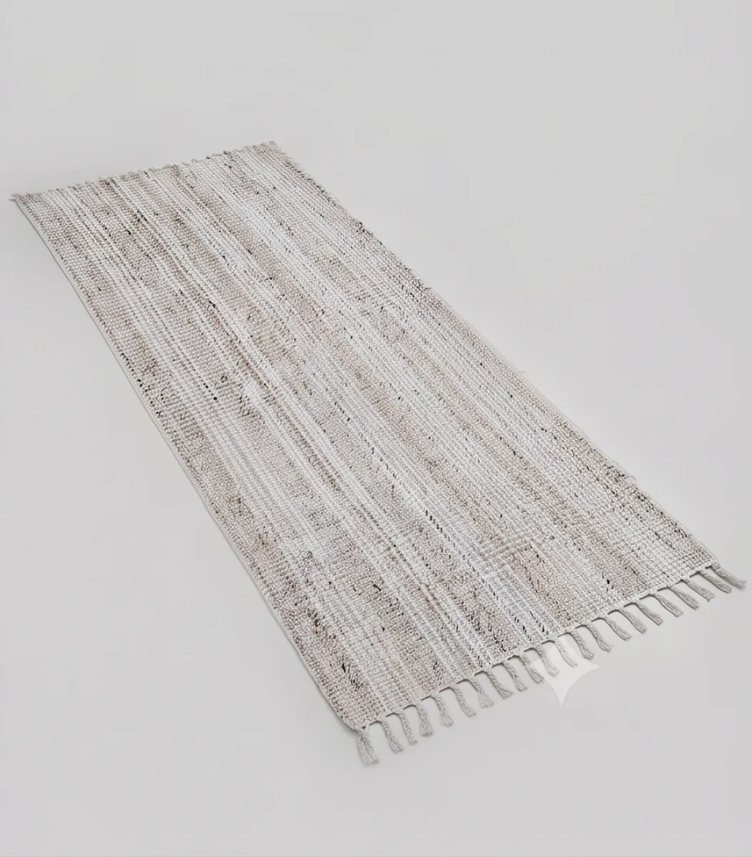 Light Camel Hand Woven PET Fiber Rug - Natural