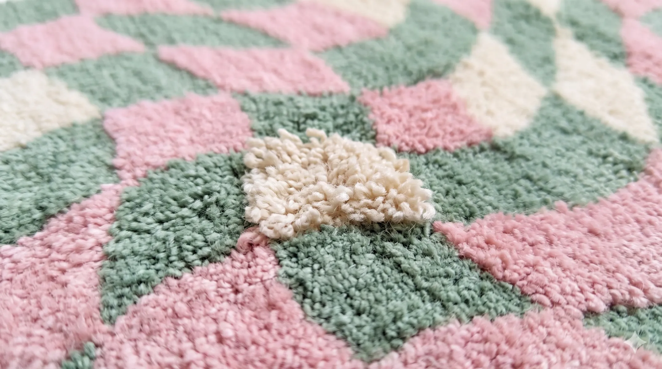 Pastel Wavy Checkerboard Custom Tufted Rug