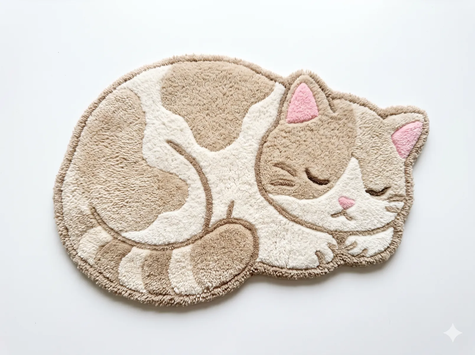 Cozy Sleeping Cat Custom Tufted Rug