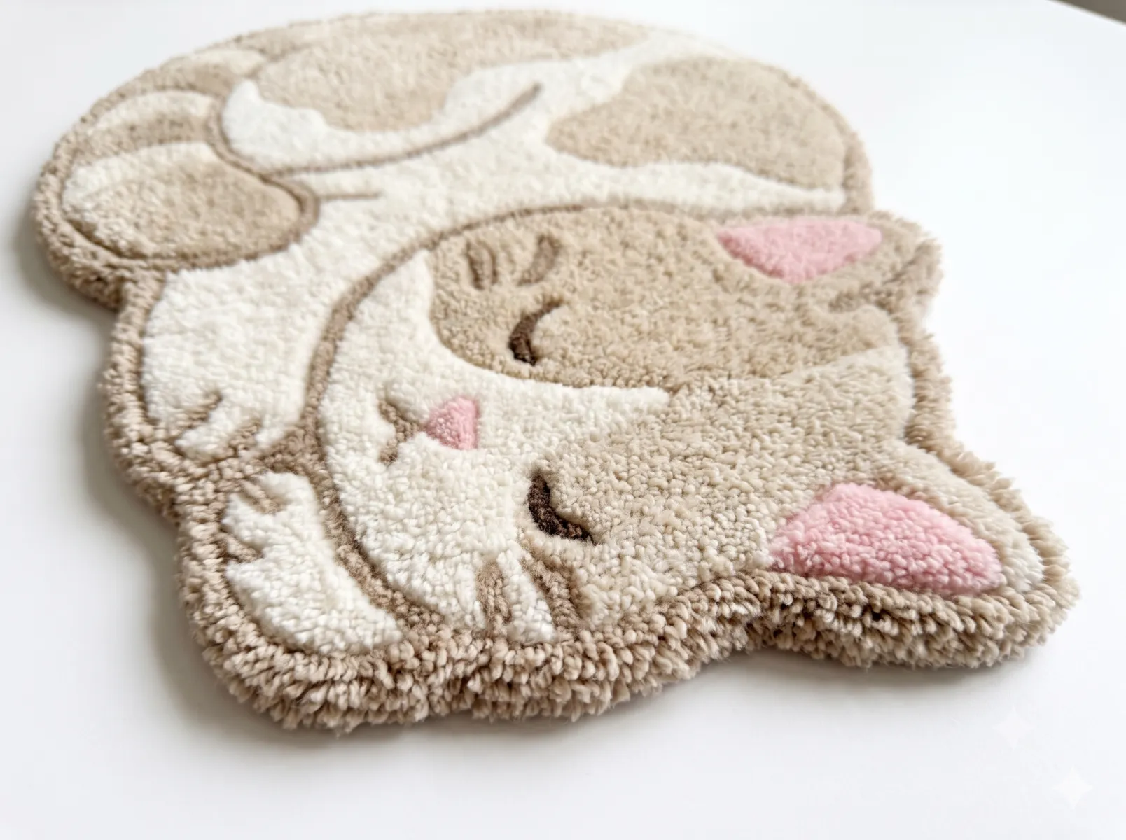 Cozy Sleeping Cat Custom Tufted Rug