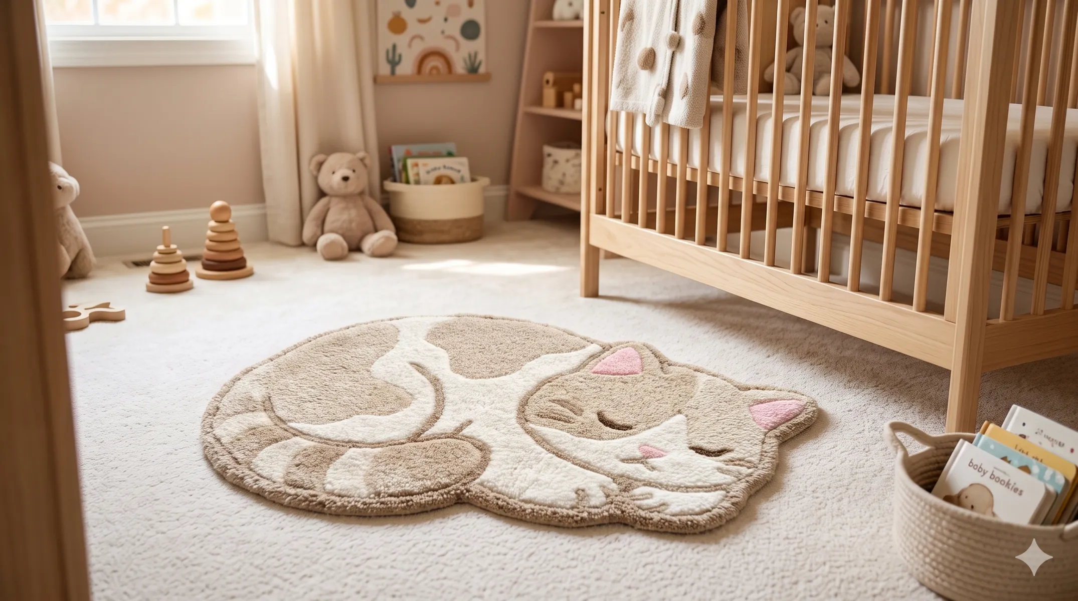 Cozy Sleeping Cat Custom Tufted Rug