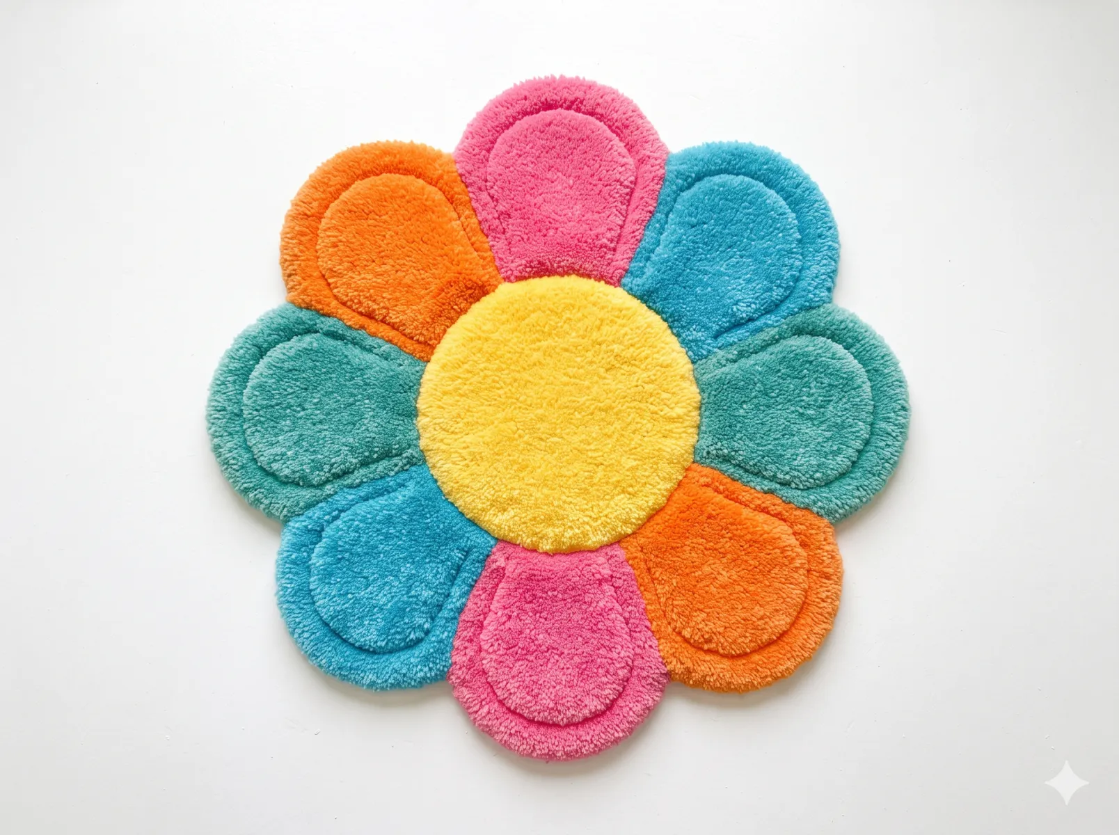 Retro Groovy Flower Custom Tufted Rug