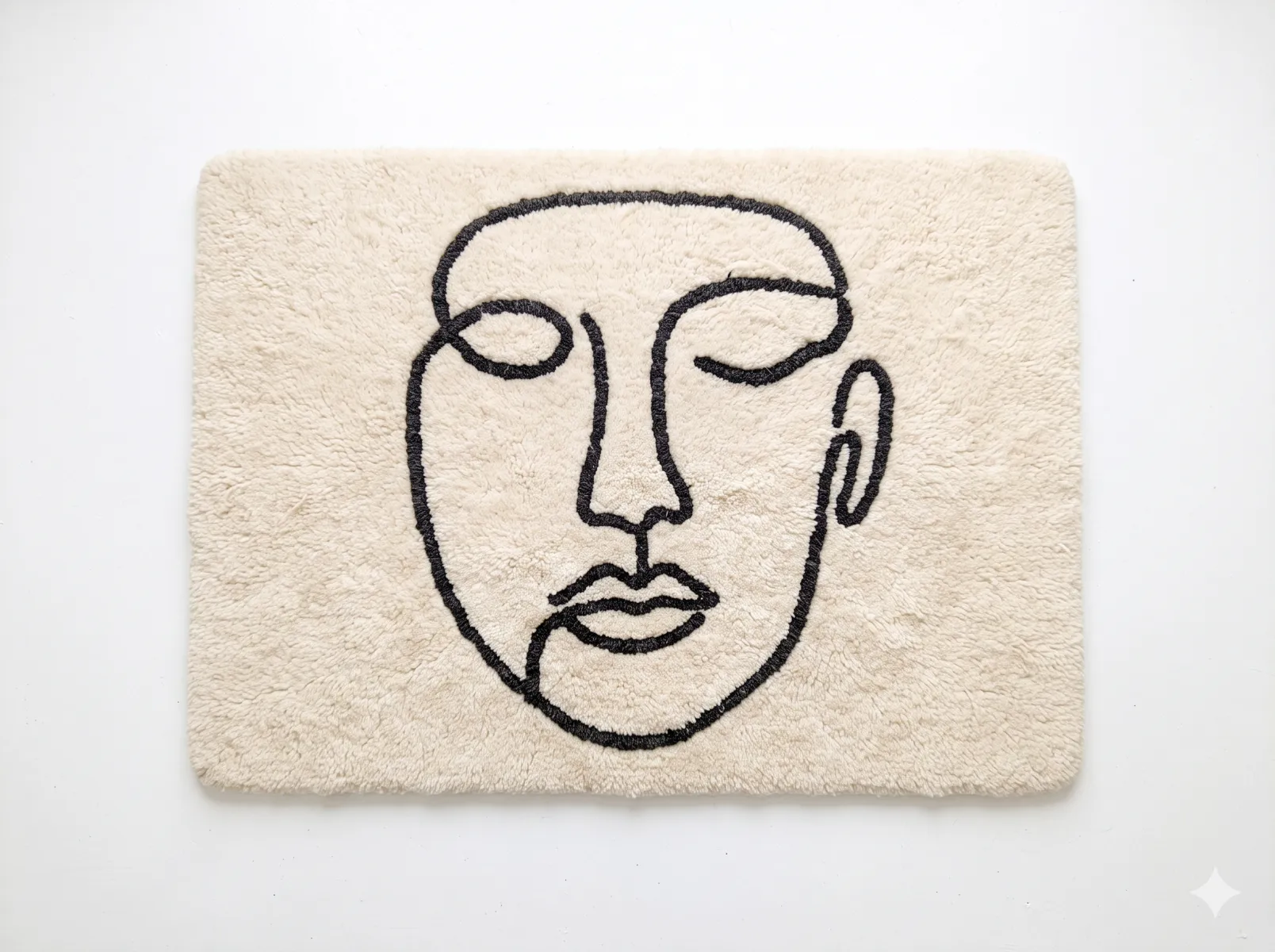 Minimalist Abstract Face Custom Tufted Rug