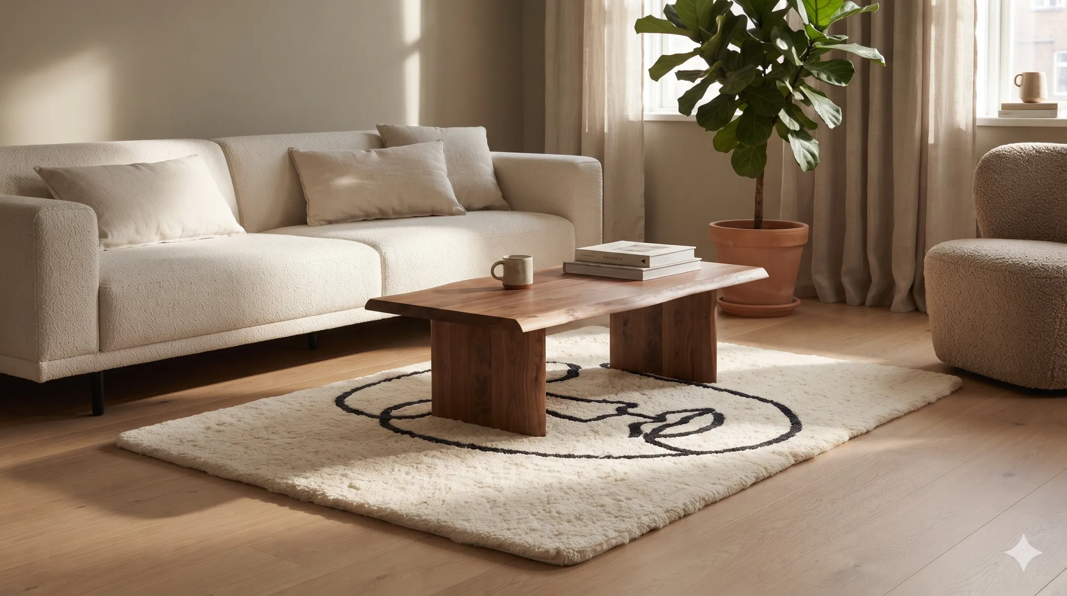 Minimalist Abstract Face Custom Tufted Rug