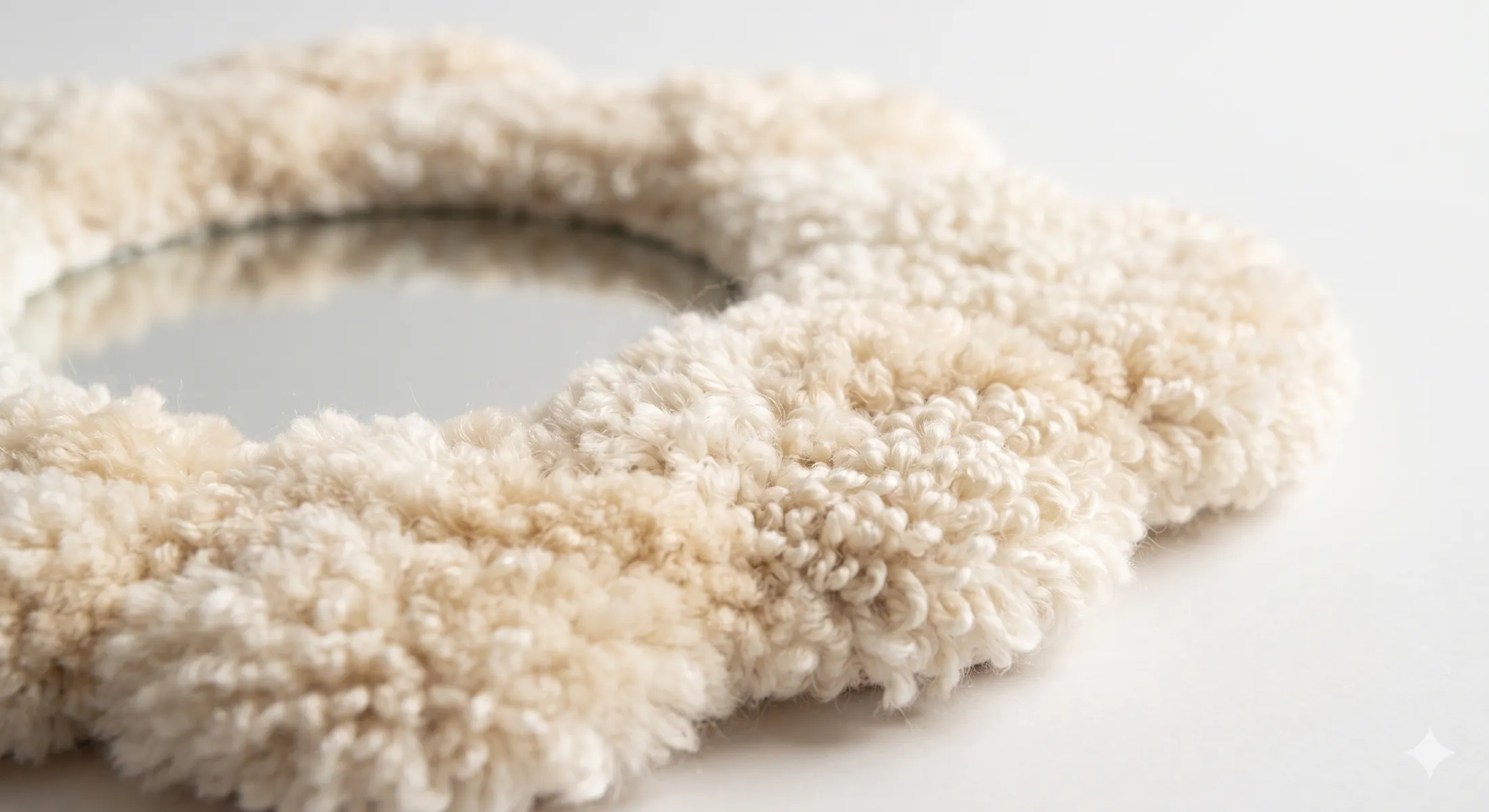 Puffy Cloud Custom Tufted Wall Mirror