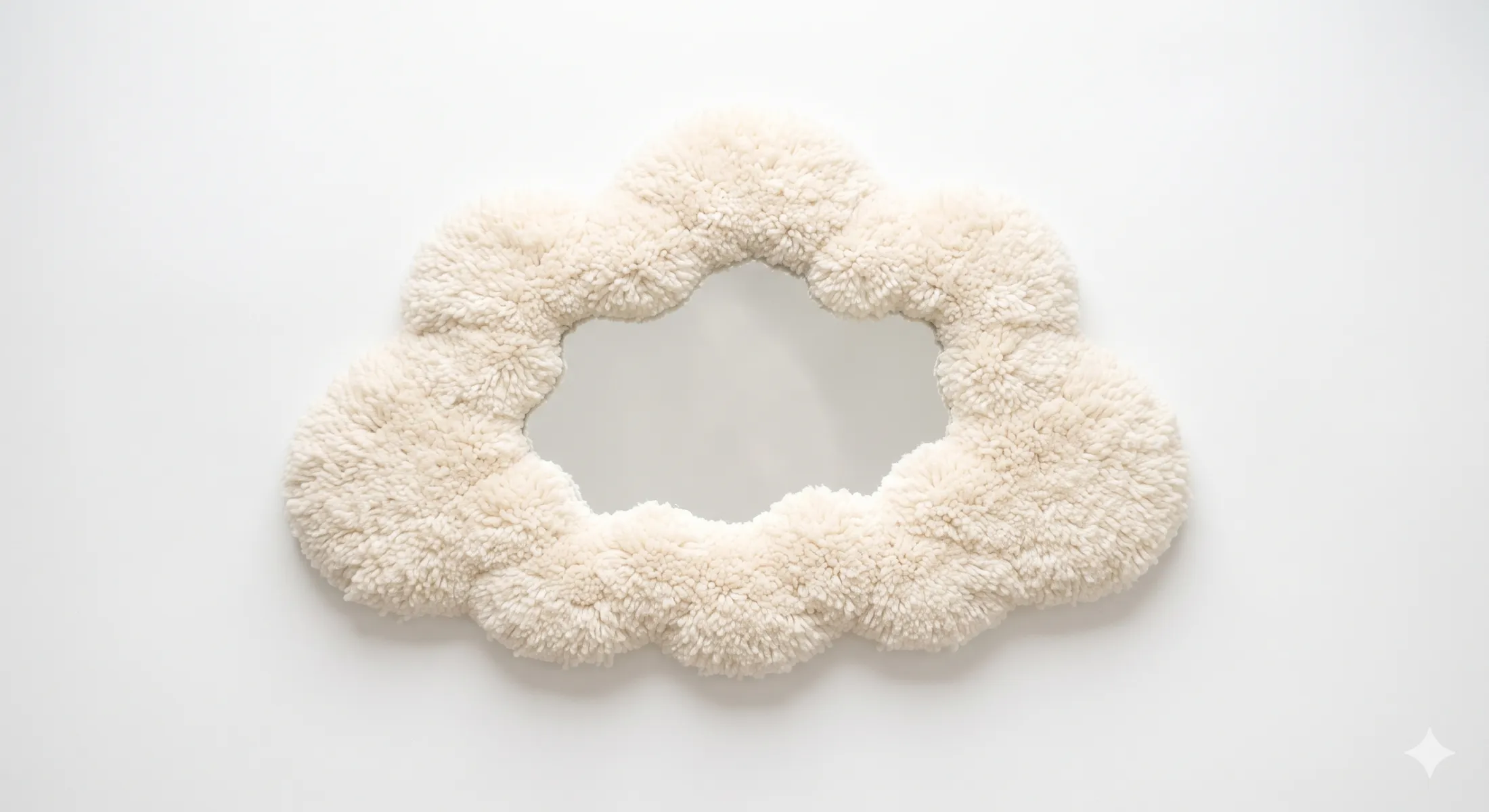 Puffy Cloud Custom Tufted Wall Mirror
